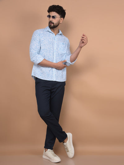 Green Printed Shirt-Men Shirts-Crimsoune Club