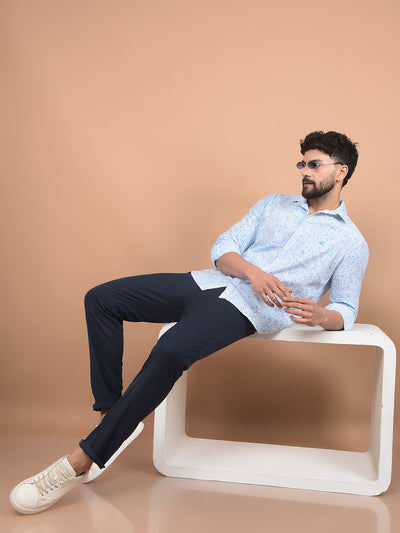 Green Printed Shirt-Men Shirts-Crimsoune Club