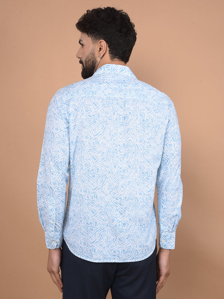 Green Printed Shirt-Men Shirts-Crimsoune Club