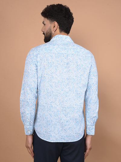 Green Printed Shirt-Men Shirts-Crimsoune Club