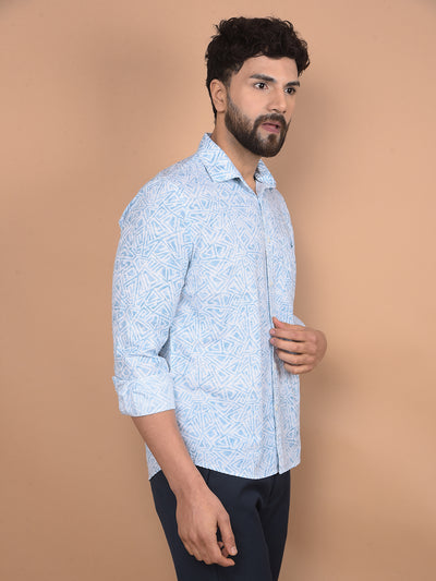 Green Printed Shirt-Men Shirts-Crimsoune Club