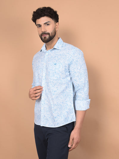 Green Printed Shirt-Men Shirts-Crimsoune Club