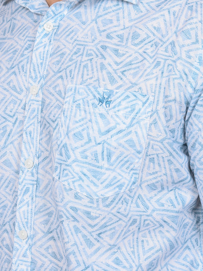 Green Printed Shirt-Men Shirts-Crimsoune Club