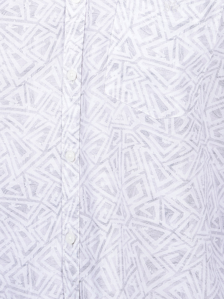 Grey Printed Shirt-Men Shirts-Crimsoune Club
