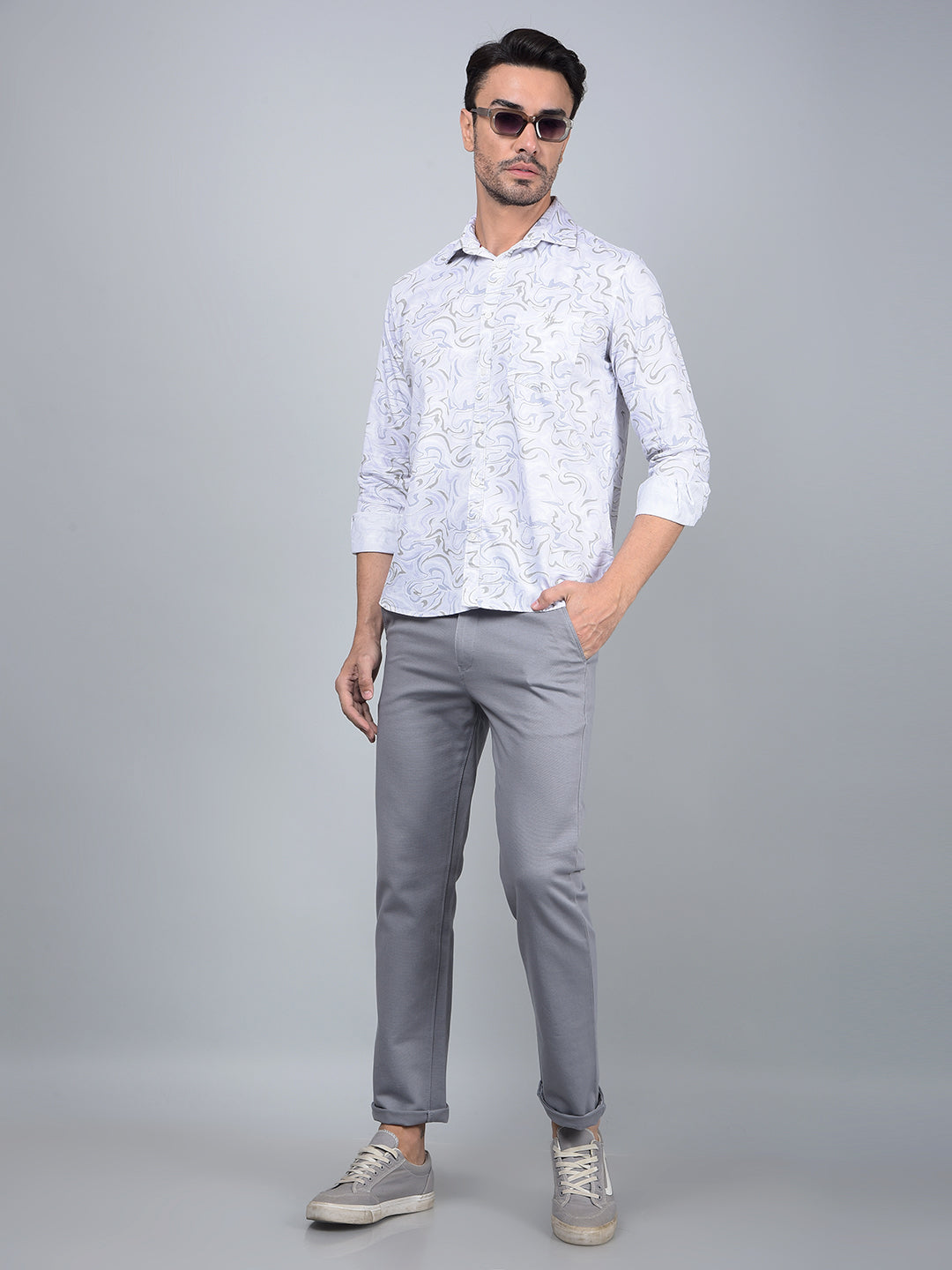 Multi-Color Abstract Print Shirt-Men Shirts-Crimsoune Club