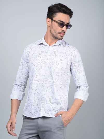 Multi-Color Abstract Print Shirt-Men Shirts-Crimsoune Club