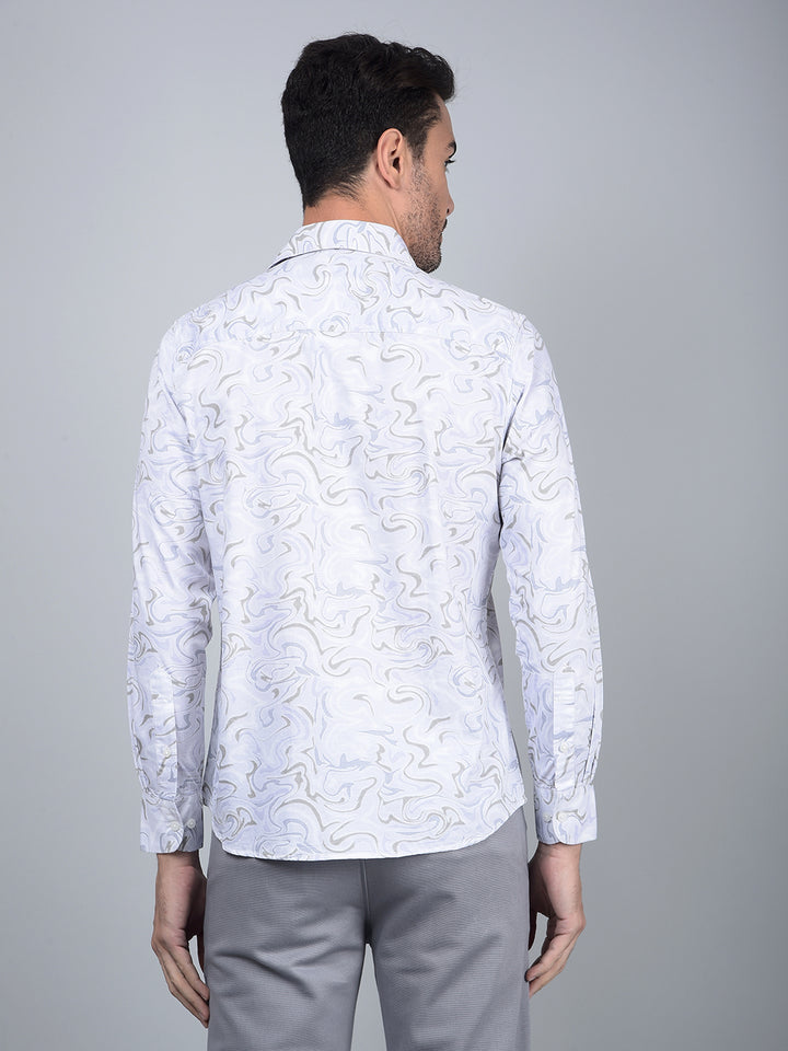 Multi-Color Abstract Print Shirt-Men Shirts-Crimsoune Club