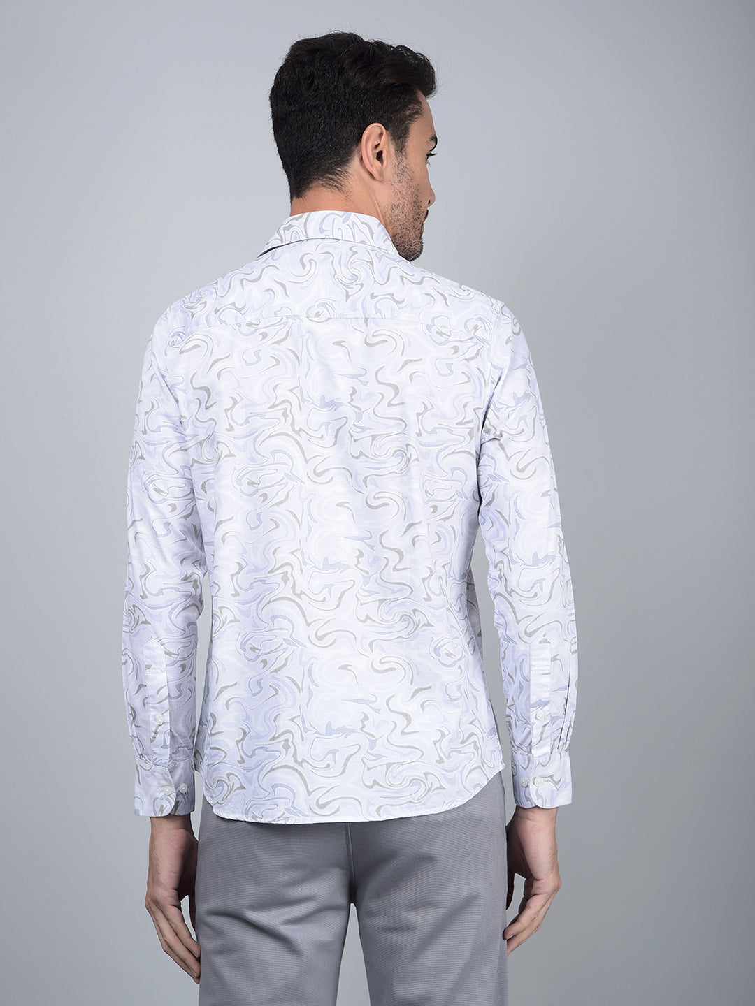 Multi-Color Abstract Print Shirt-Men Shirts-Crimsoune Club