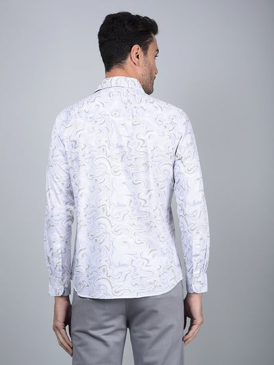 Multi-Color Abstract Print Shirt-Men Shirts-Crimsoune Club