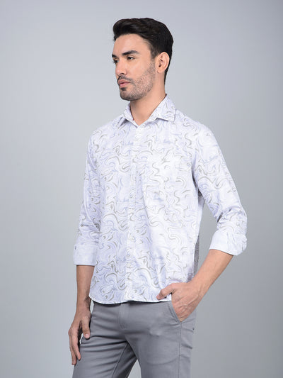 Multi-Color Abstract Print Shirt-Men Shirts-Crimsoune Club