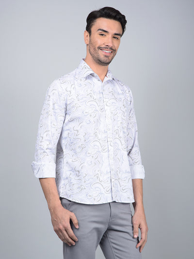 Multi-Color Abstract Print Shirt-Men Shirts-Crimsoune Club