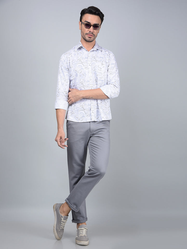 Multi-Color Abstract Print Shirt-Men Shirts-Crimsoune Club