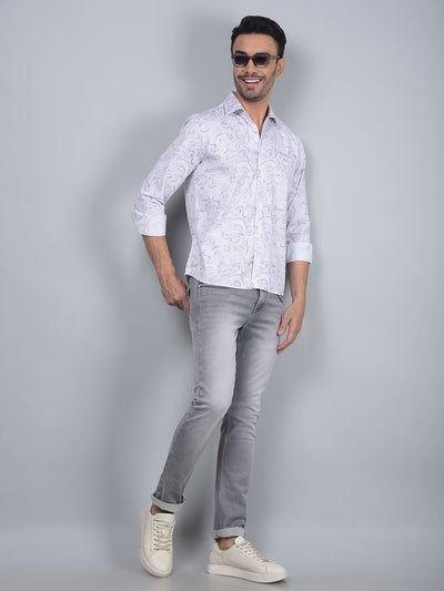 Multi-Color Abstract Print Shirt-Men Shirts-Crimsoune Club