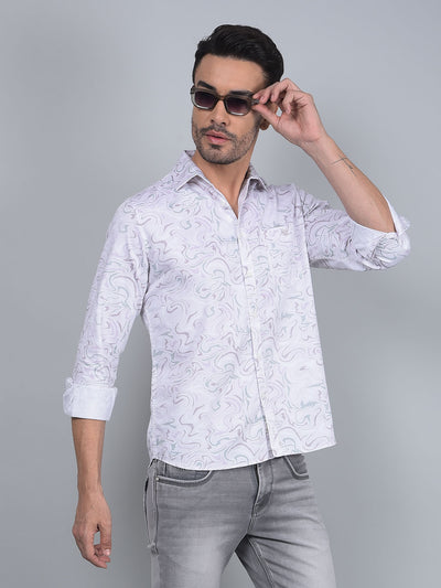 Multi-Color Abstract Print Shirt-Men Shirts-Crimsoune Club