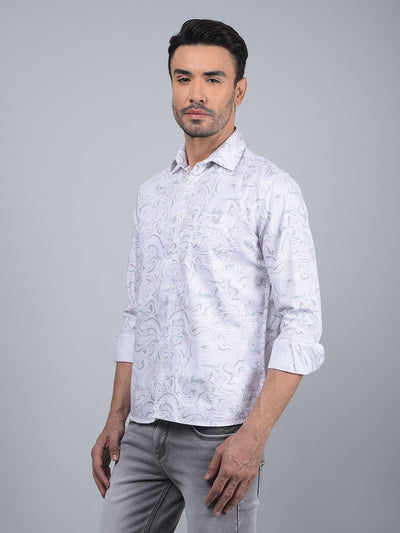 Multi-Color Abstract Print Shirt-Men Shirts-Crimsoune Club