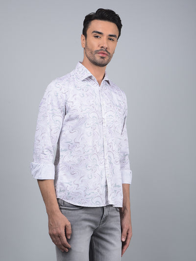 Multi-Color Abstract Print Shirt-Men Shirts-Crimsoune Club