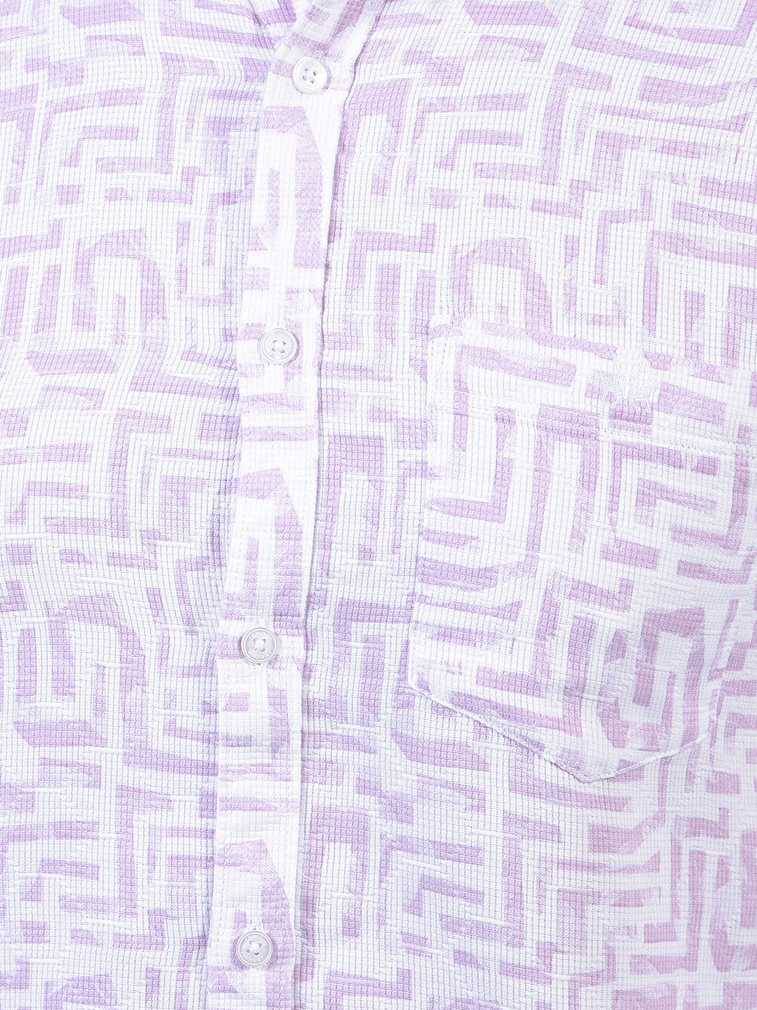 Purple Printed 100% Cotton Shirt-Men Shirts-Crimsoune Club