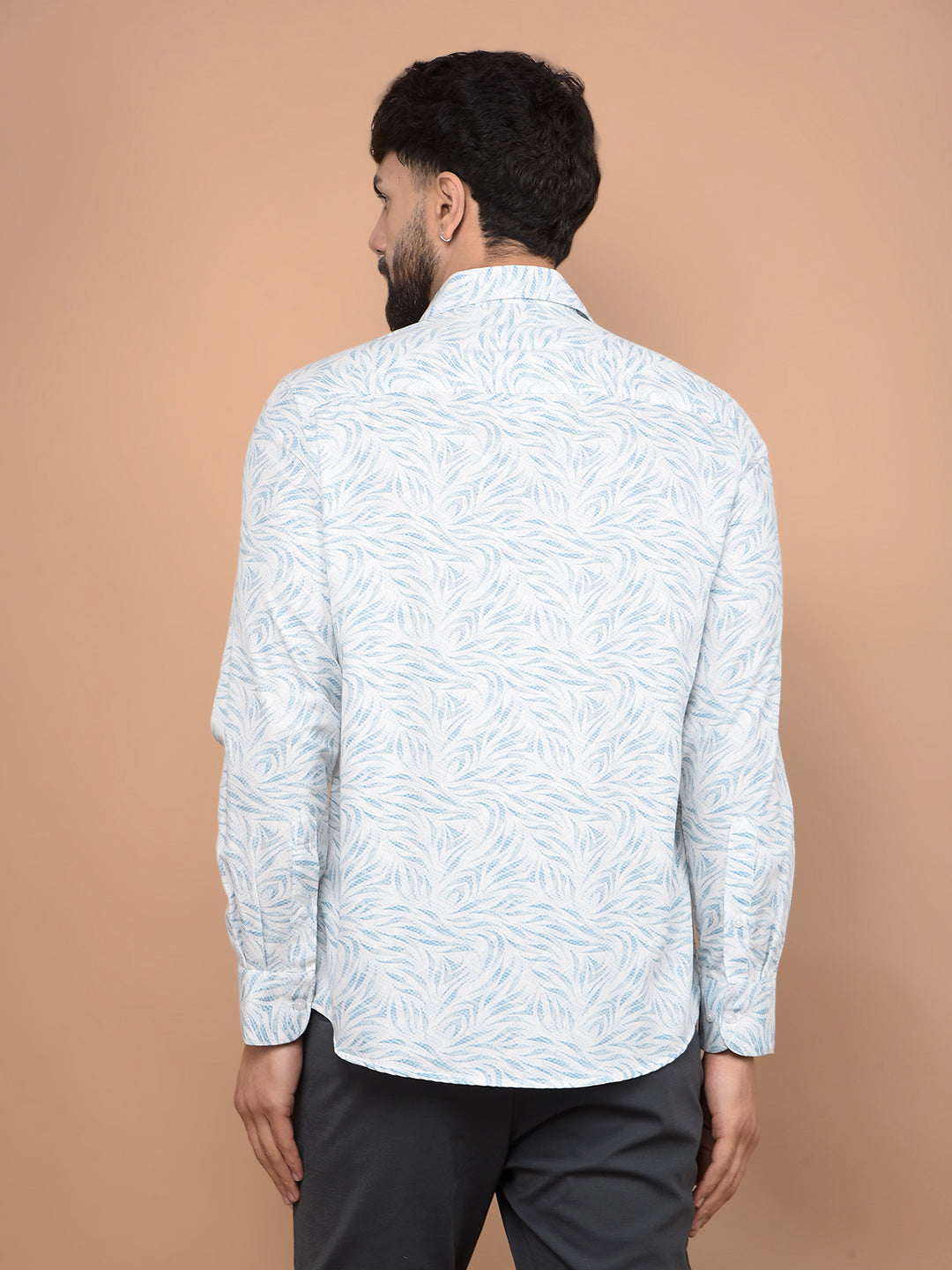 Green Printed Shirt-Men Shirts-Crimsoune Club