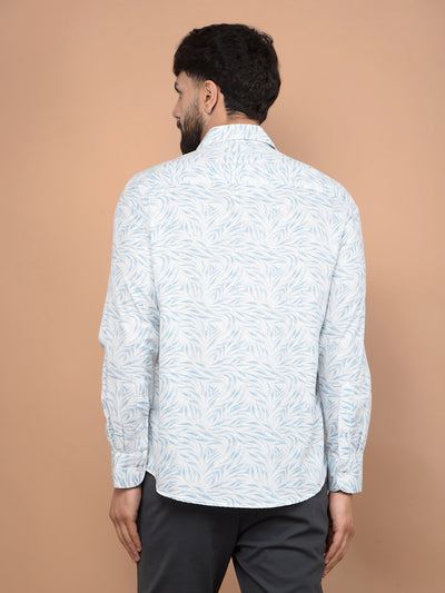 Green Printed Shirt-Men Shirts-Crimsoune Club
