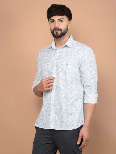 Green Printed Shirt-Men Shirts-Crimsoune Club