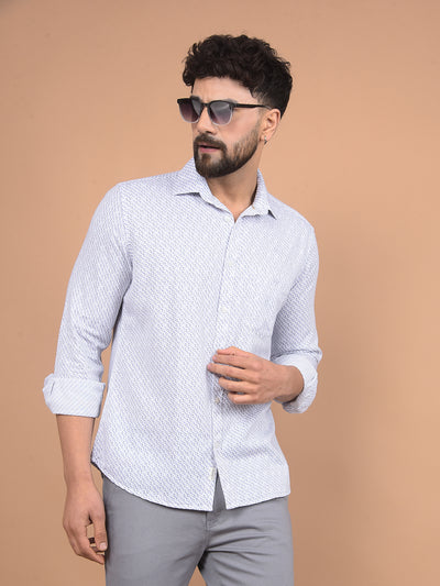 Purple Printed Shirt-Men Shirts-Crimsoune Club