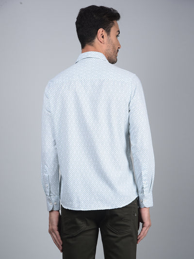 Green Printed Shirt-Men Shirts-Crimsoune Club