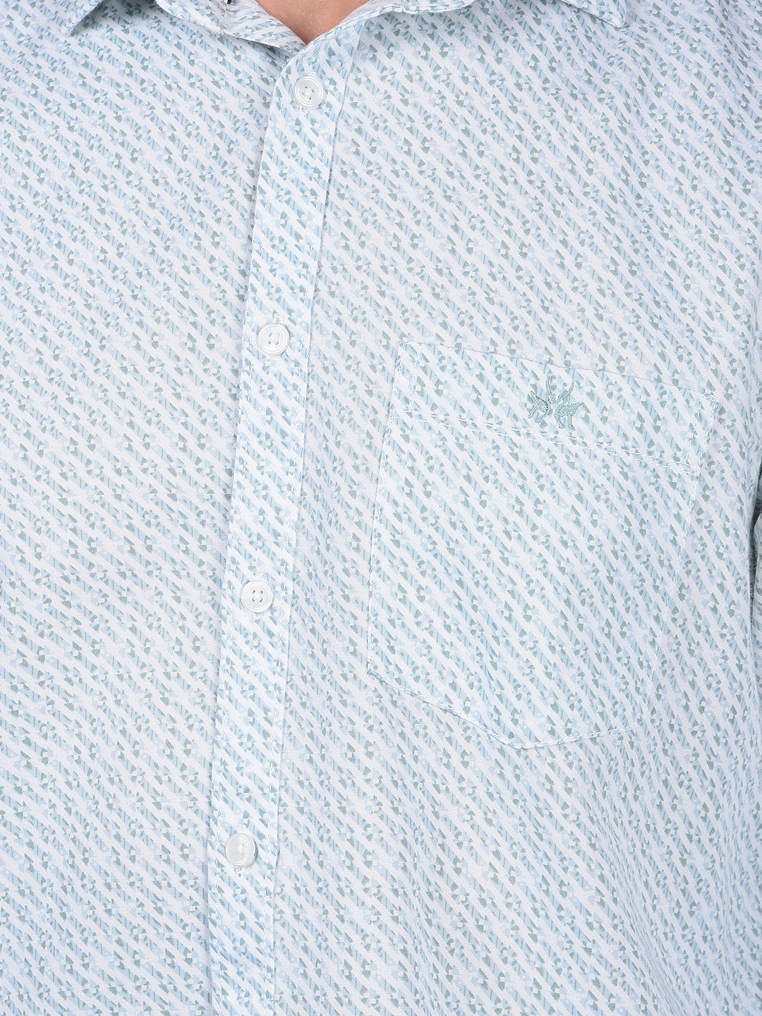 Green Printed Shirt-Men Shirts-Crimsoune Club
