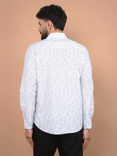 Grey Printed Shirt-Men Shirts-Crimsoune Club