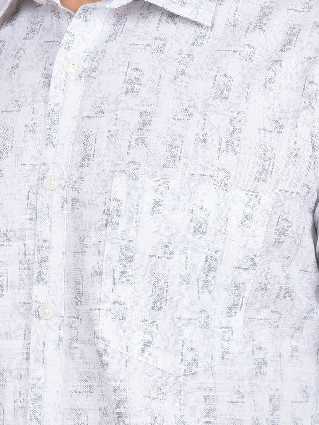 Grey Printed Shirt-Men Shirts-Crimsoune Club