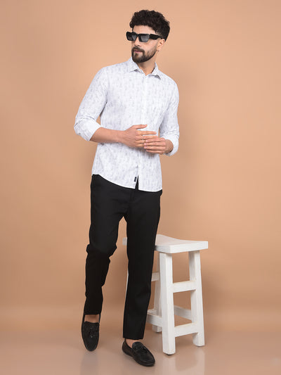 Grey Printed Shirt-Men Shirts-Crimsoune Club