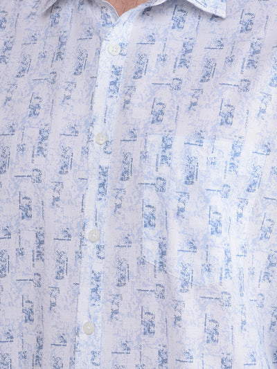 Blue Printed Shirt-Men Shirts-Crimsoune Club