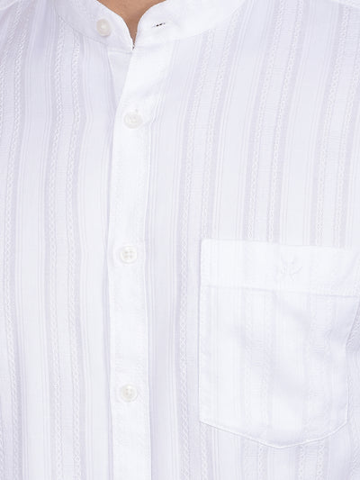White 100% Cotton Shirt-Men Shirts-Crimsoune Club