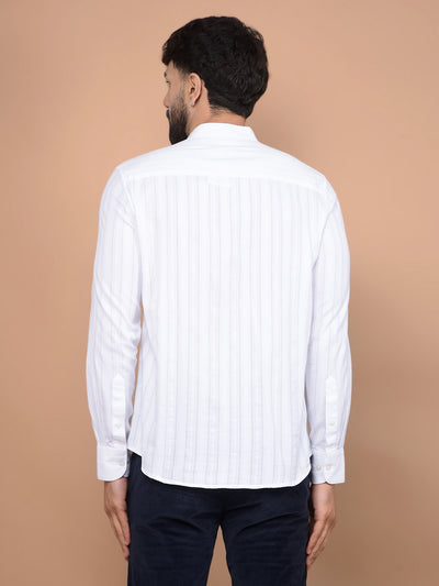 White 100% Cotton Shirt-Men Shirts-Crimsoune Club