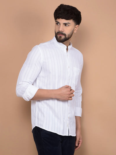 White 100% Cotton Shirt-Men Shirts-Crimsoune Club