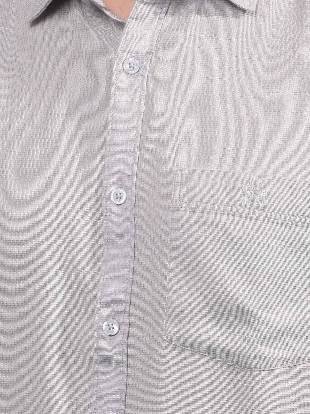 Grey Knitted Shirt-Men Shirts-Crimsoune Club