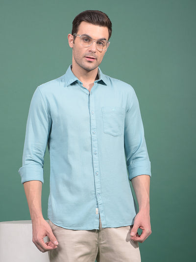 Green Knitted Shirt-Men Shirts-Crimsoune Club