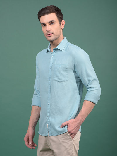 Green Knitted Shirt-Men Shirts-Crimsoune Club