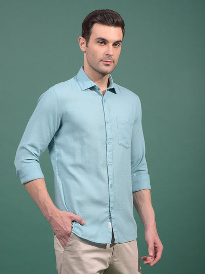 Green Knitted Shirt-Men Shirts-Crimsoune Club