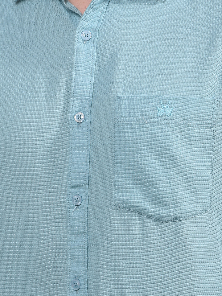 Green Knitted Shirt-Men Shirts-Crimsoune Club