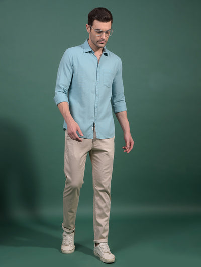 Green Knitted Shirt-Men Shirts-Crimsoune Club