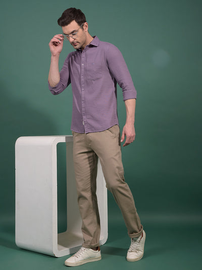 Purple Knitted Shirt-Men Shirts-Crimsoune Club