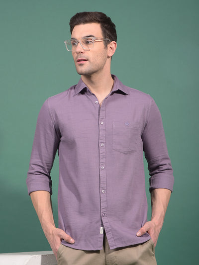 Purple Knitted Shirt-Men Shirts-Crimsoune Club