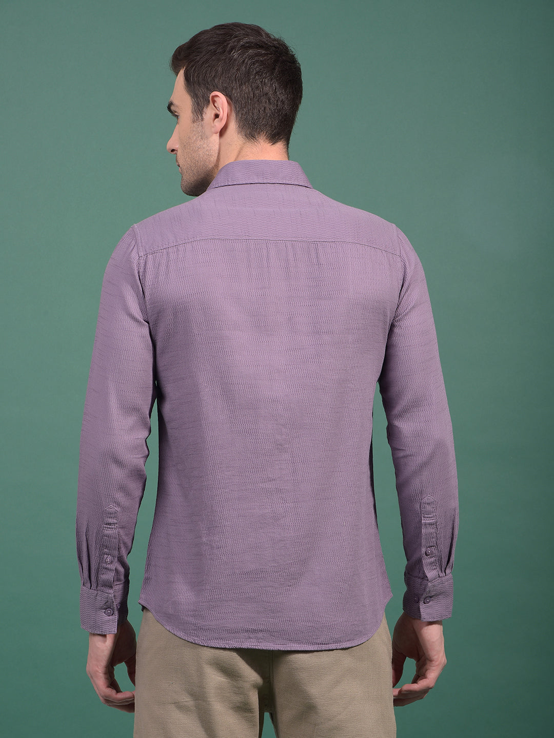 Purple Knitted Shirt-Men Shirts-Crimsoune Club