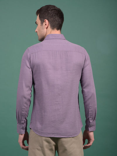 Purple Knitted Shirt-Men Shirts-Crimsoune Club