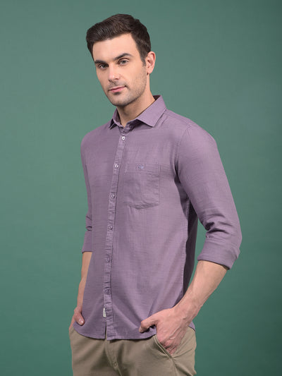 Purple Knitted Shirt-Men Shirts-Crimsoune Club
