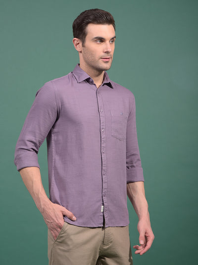 Purple Knitted Shirt-Men Shirts-Crimsoune Club