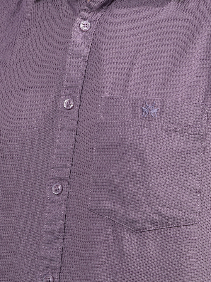 Purple Knitted Shirt-Men Shirts-Crimsoune Club