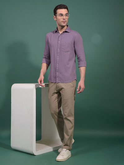 Purple Knitted Shirt-Men Shirts-Crimsoune Club