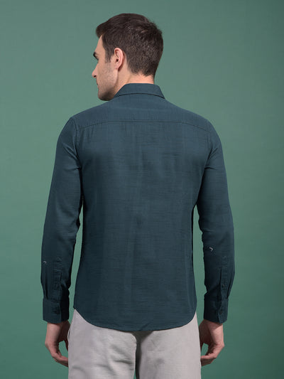 Green Knitted Shirt-Men Shirts-Crimsoune Club