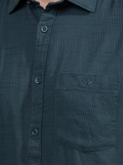 Green Knitted Shirt-Men Shirts-Crimsoune Club
